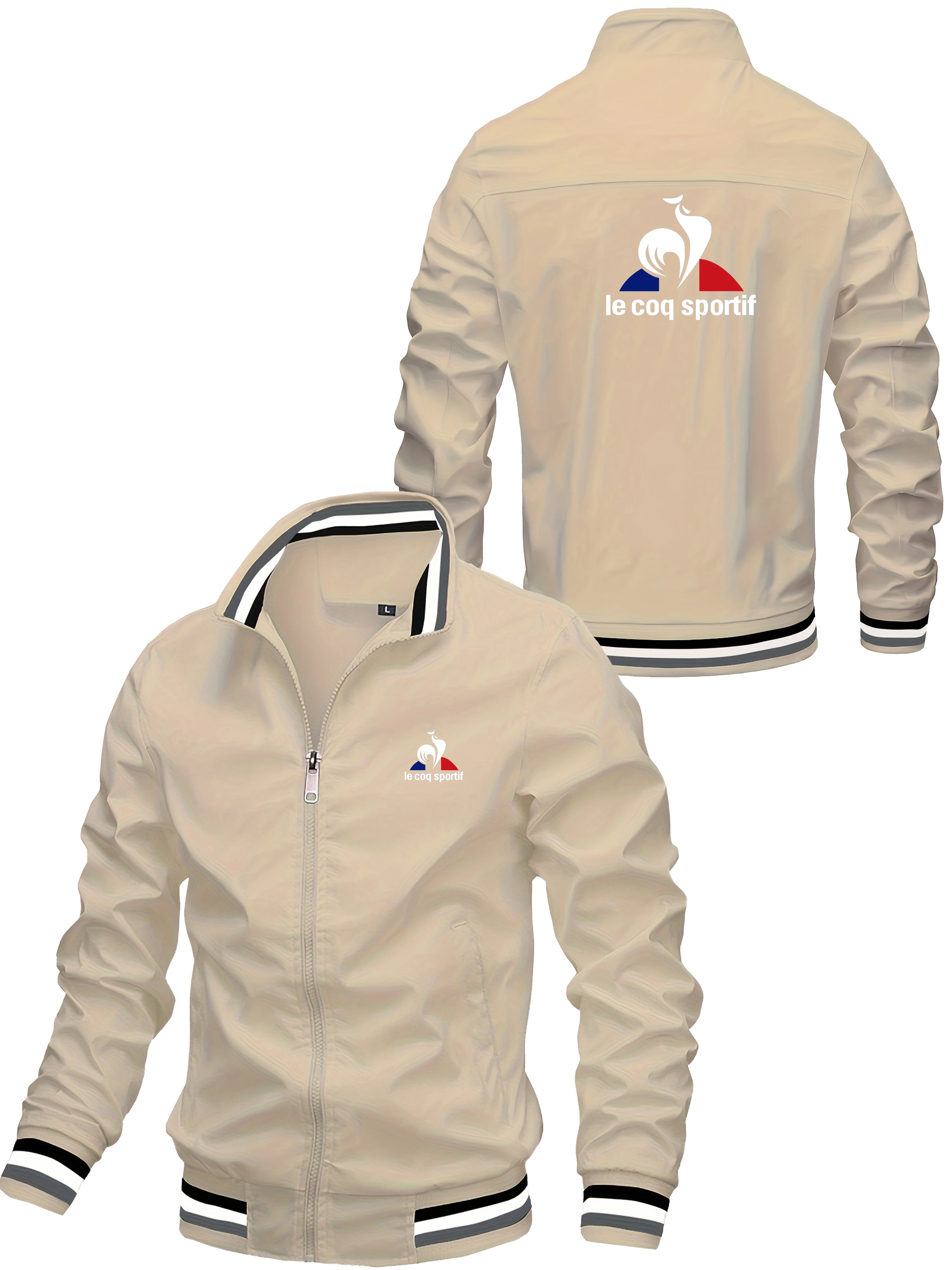 

Men's Casual Fashion Print Jacket Spring Autumn Windproof Zipper Sport Comfortable All-match Daily Outdoor Open-cardigan