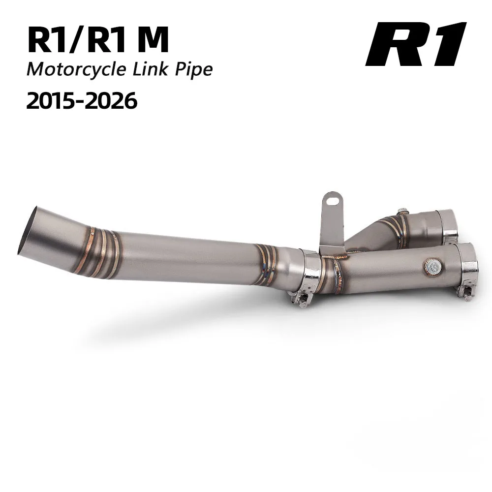 R1M Exhaust Adapter Tube For Yamaha YZF-R1/R1M 2015-2026 Motorcycle Exhausts Pipe Super Racing Middle Pipe Optional Interface