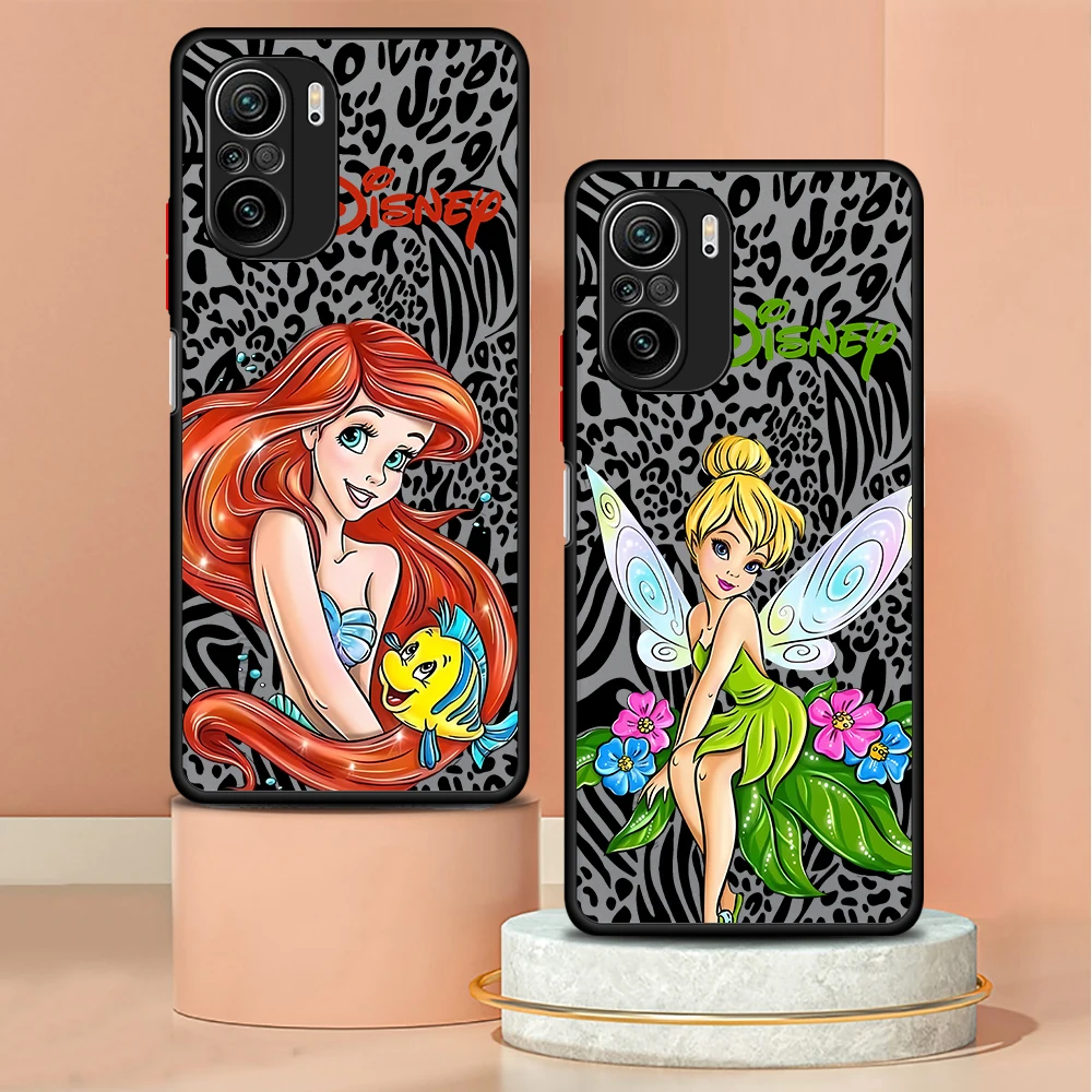 Disney Princess Art Matte Phone Case para Redmi 10A 9A K40 Pro 10 12 5G 9C A2 9 10C 9T A1 Plus 12C Luxury Cover