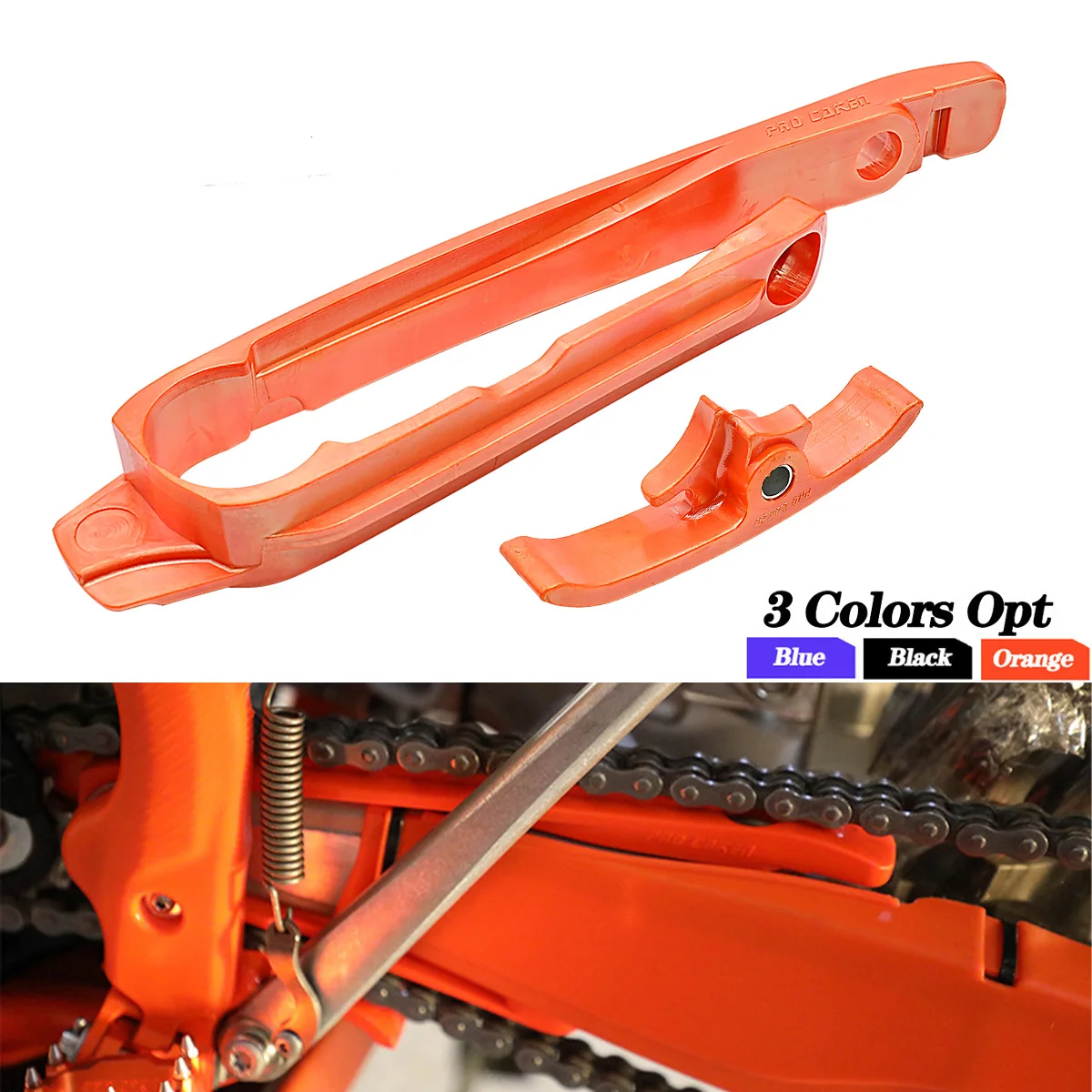 

Motorcycle Chain Slider Sliding Swingarm Guide For KTM EXC EXC-F SX SX-F XC XC-F XCW XCF-W 125 150 250 300 350 450 500 2017–2023