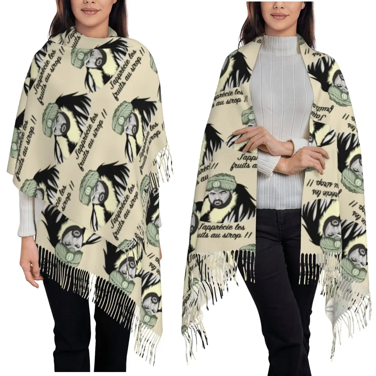 King Burgundy Kaamelott Scarf Tassel Scarves Women Soft Warm Shawls and Wraps Large Fall Winter Shawl Wrap