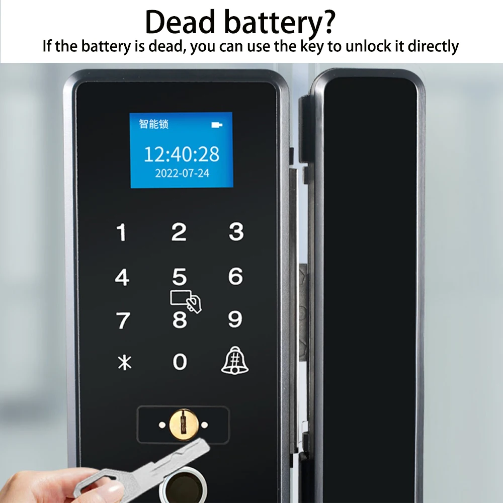 Fingerprint Waterproof Outdoor Garden Lock telecomando TTLock App Code Keyless Smart Door Lock Electric Rim Lock and Gateway