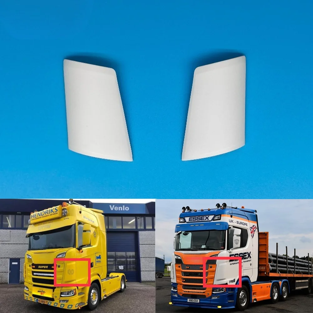 

Side Air Guide Hood Center Grille Front Spoiler Decoration for 1/14 Tamiya RC Dump Truck SCANIA 770S 56368 Toys Car Parts