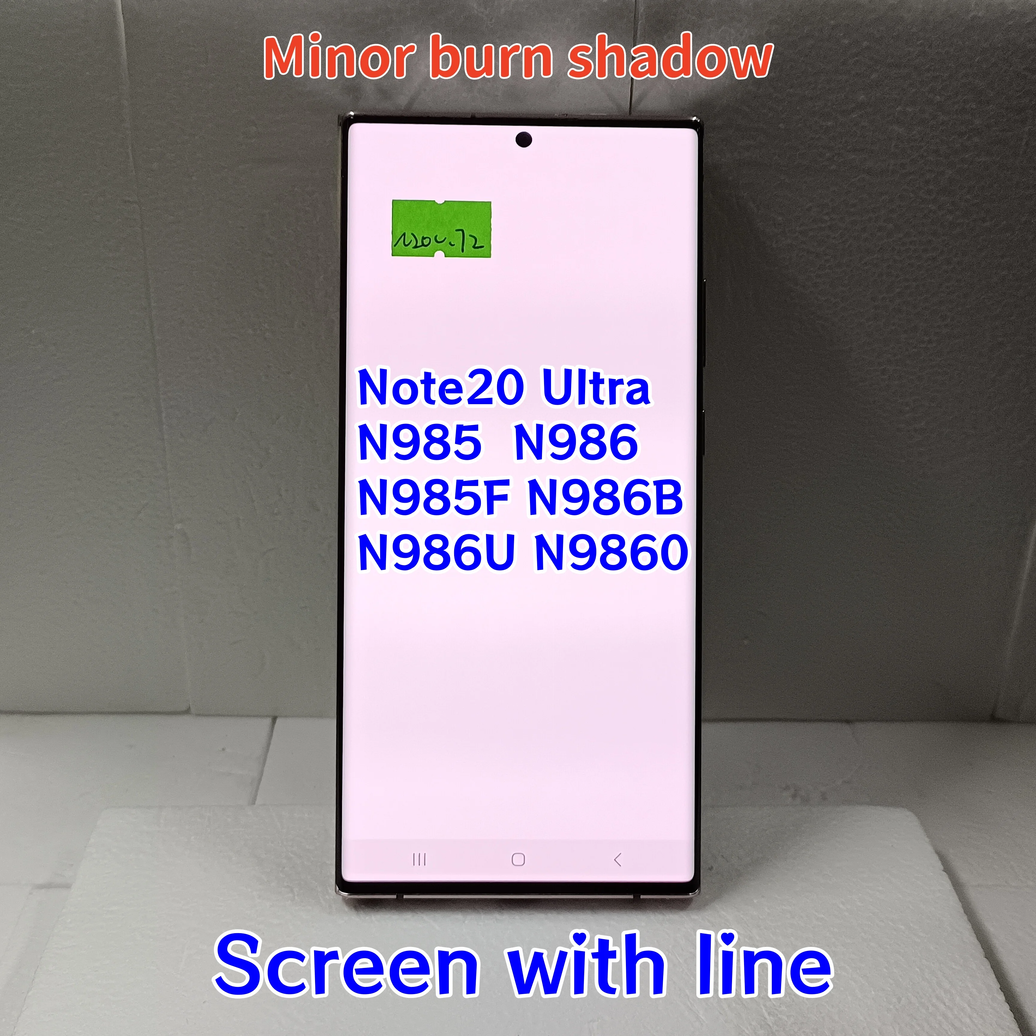 

Super AMOLED For Samsung Galaxy Note 20 Ultra N985F LCD Display With Frame Note20 Ultra 5G N986B N986U Touch Screen Replacement