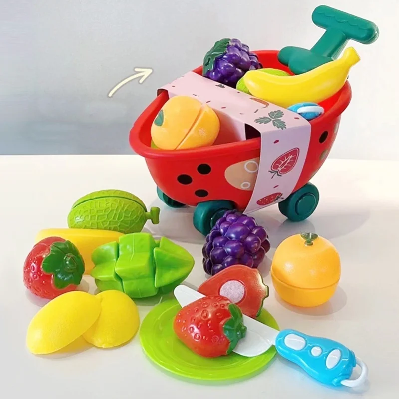 子供用フルーツカットおもちゃ 野菜カット インタラクティブごっこ遊び キッチン料理 フードプレイセット