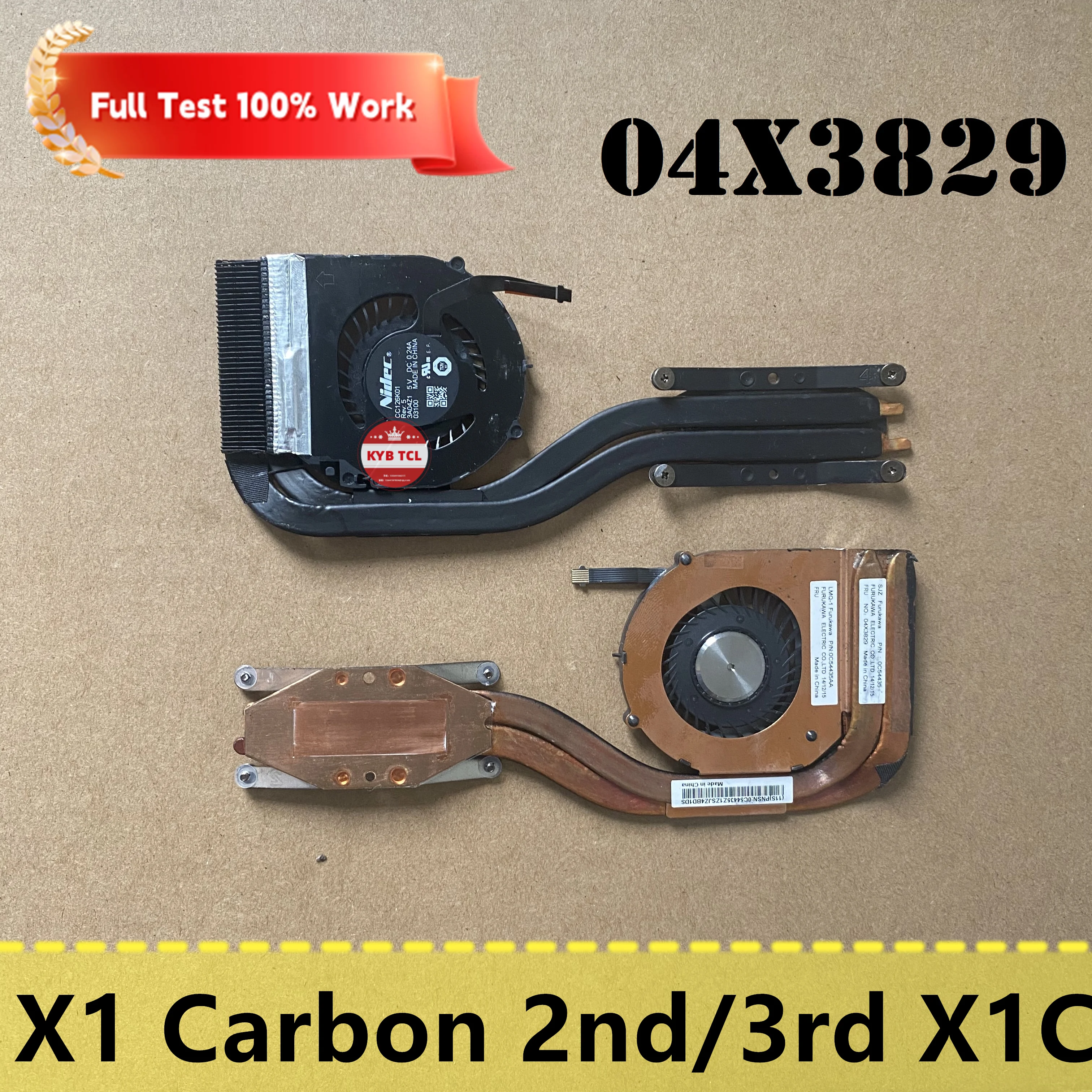 Notebook For Lenovo ThinkPad X1 Carbon 2nd/3rd Gen X1C Laptop CPU Cooling Fan + Heatsink 04X3829