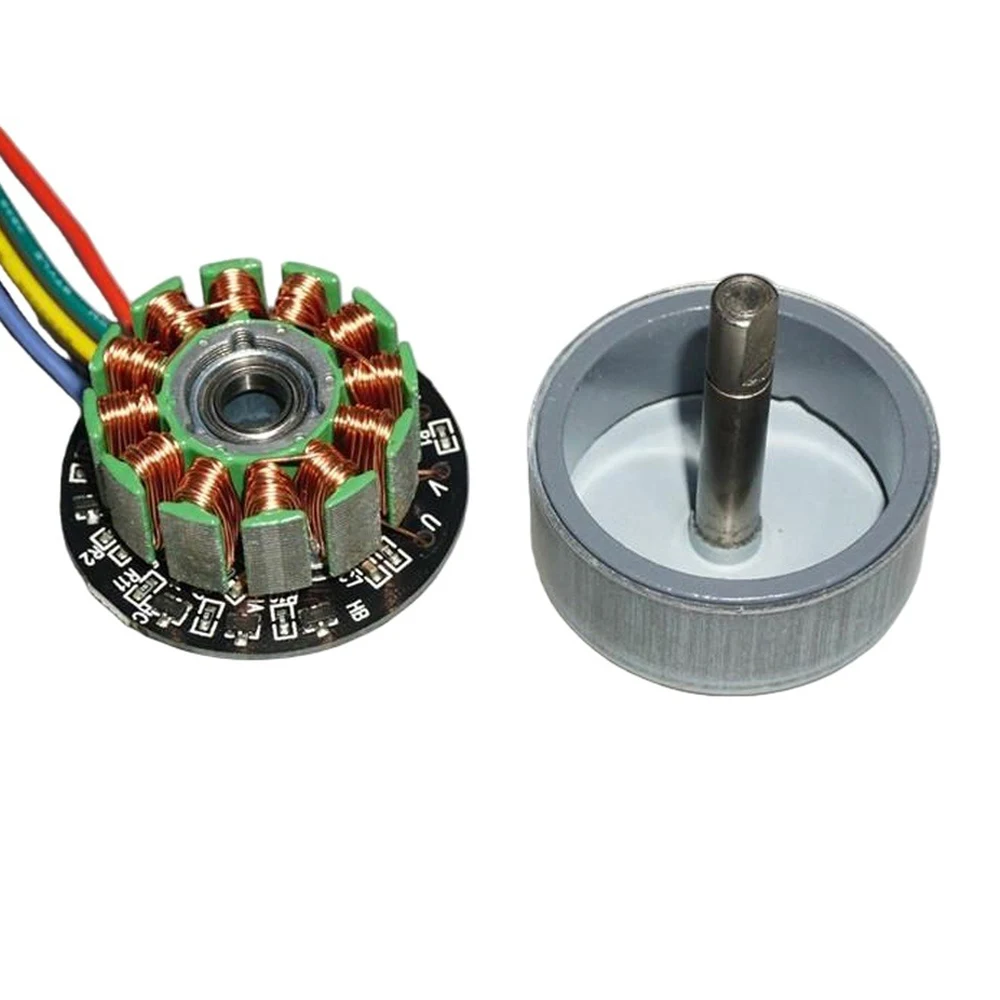 High Torque 37mm Motor 3720 Outer Rotor Brushless Motor Built-in Driver 6-12V Dual Ball Bearing PWM Speed Control FG Feedback