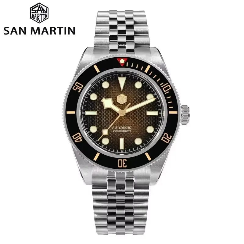 

San Martin 3D Waffle Dial 40mm Dive Watch for Men NH35 Automatic Mechanical Sapphire Waterproof 200m Luminous Watches SN0128