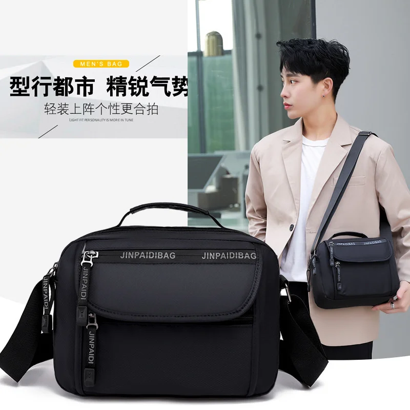 

Men's Trendy Horizontal One-shoulder Backpack Oxford Cloth Outdoor Commuter Messenger Handbag Side Bags for Men Crossbody Bag