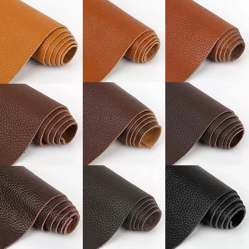 Genuine leather, top layer cowhide, brown leather fabric, imported leather, whole coffee sofa, bedside soft bag, leather