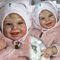 48CM Harper Bebe Reborn Dolls Two Versions Handmade Painted Realistic Newborn Baby Doll Toys For Kid's X'mas Gift Muñecas Reborn
