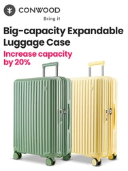 CONWOOD Expandable Luggage Travel Suitcase with Spinner Carry-on Check-in 100%PC 20