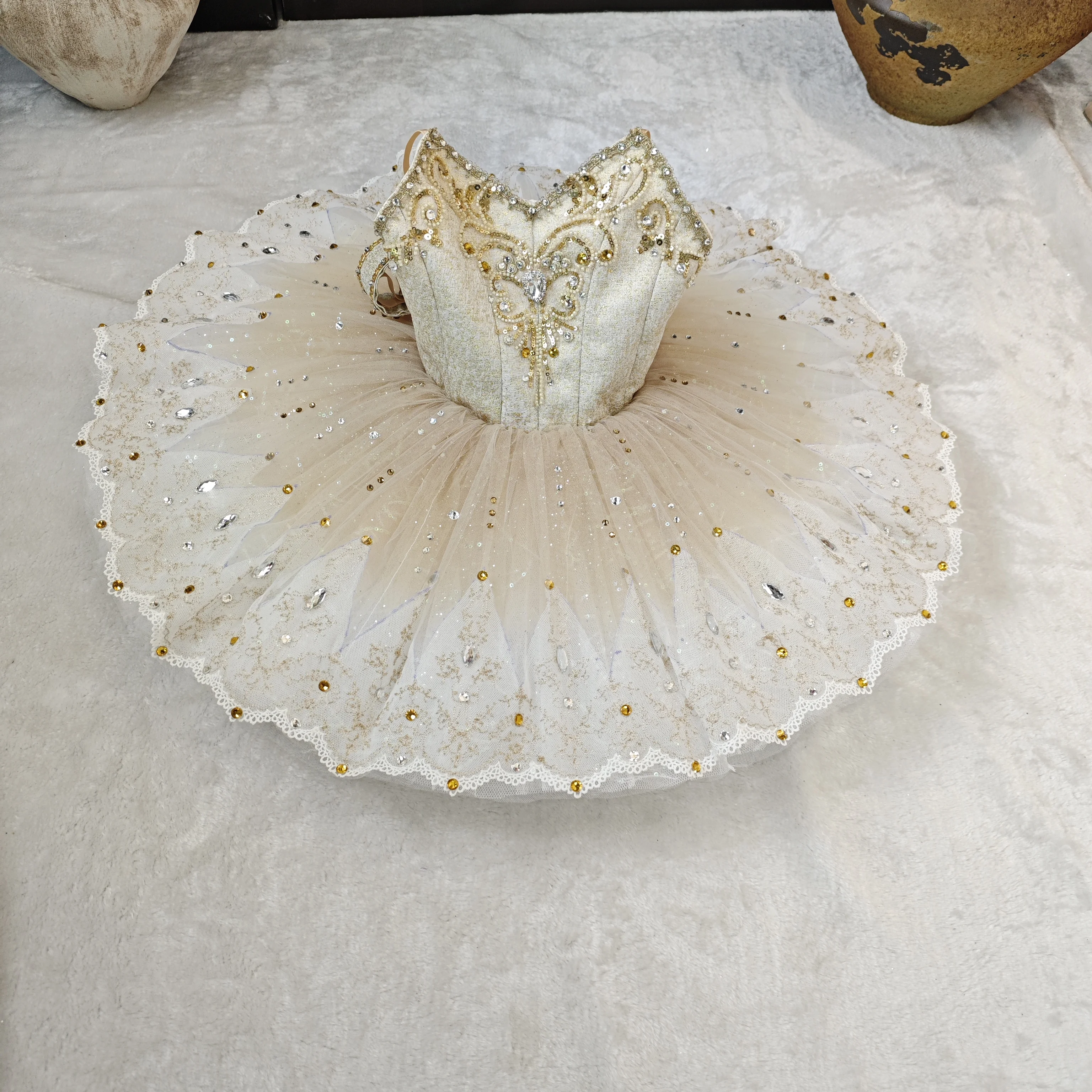 

BT01598 Professional Custom Size Custom Color Kids Girls Women Adult Cream Ballet Tutu Costumes