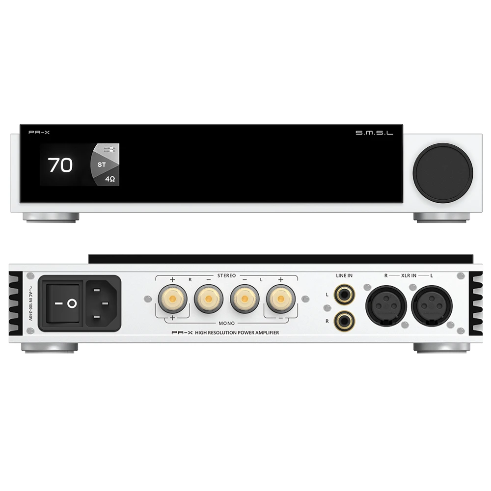 SMSL PA-X Galliumnitrid-Lautsprecherverstärker Desktop-HIFI-Leistungsverstärker 8 Ohm 200 W Ausgangsleistung