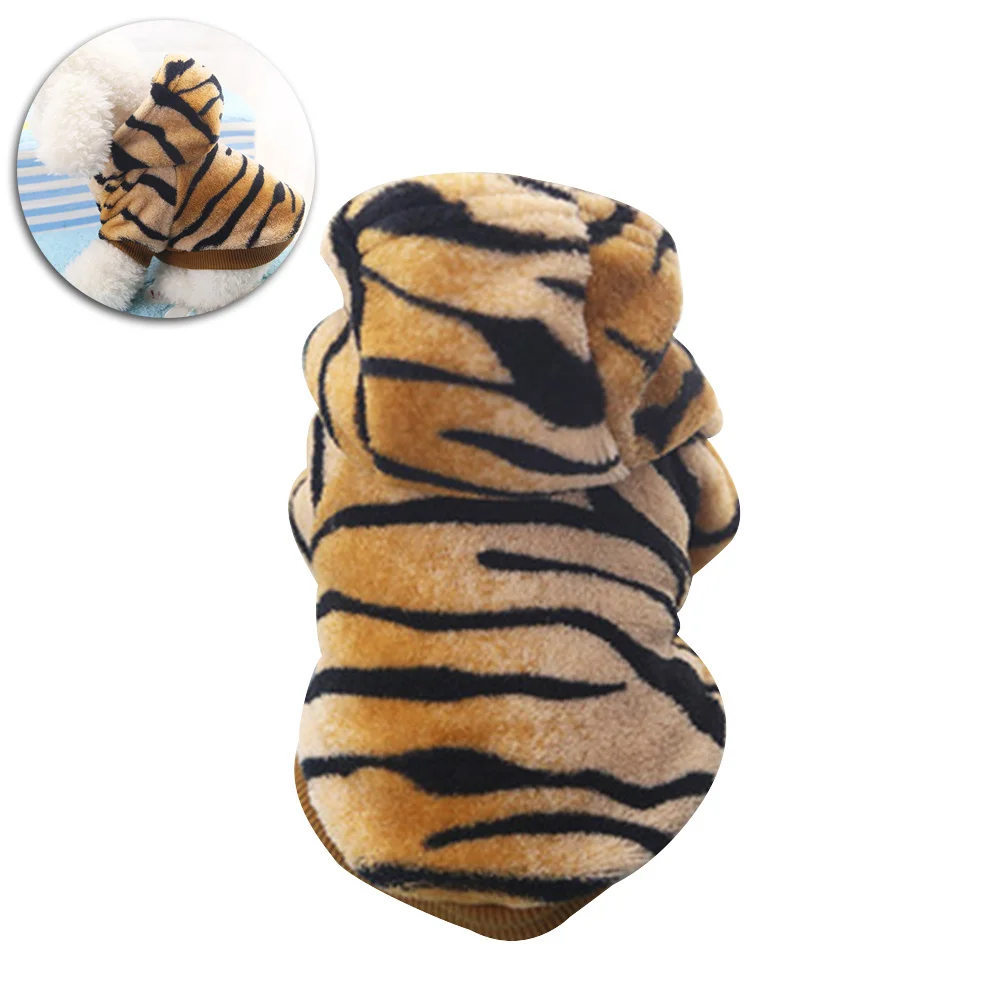 

Dog Tiger Costume Puppy Hoodies Coat Autumn Winter Dress Size Xxl Stylish Pet Clothes Easy to Wear for Walking Photos