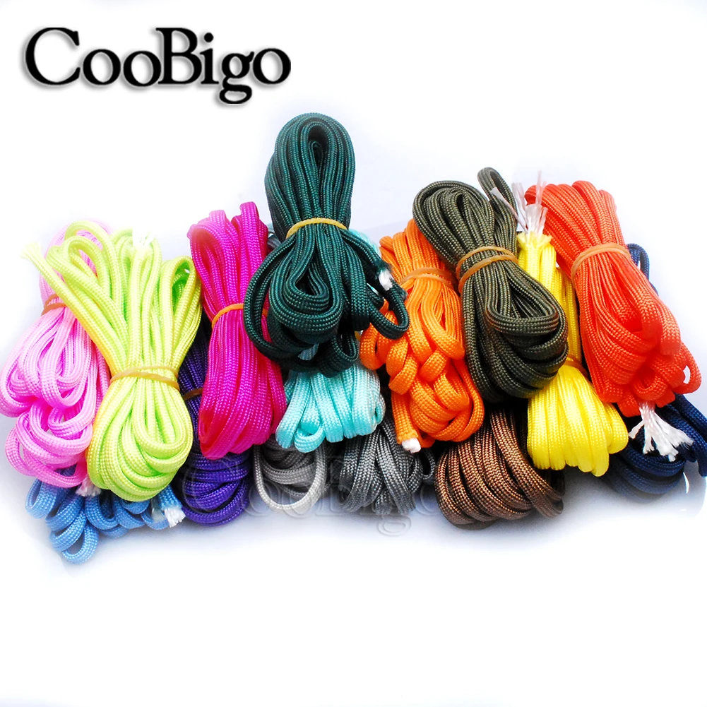 3/100 متر 4 مللي متر بلون المظلة الحبل الحبل حبل 7 ستراند أربطة الحذاء الحبل ل سوار Paracord لتقوم بها بنفسك الاكسسوارات الحرفية