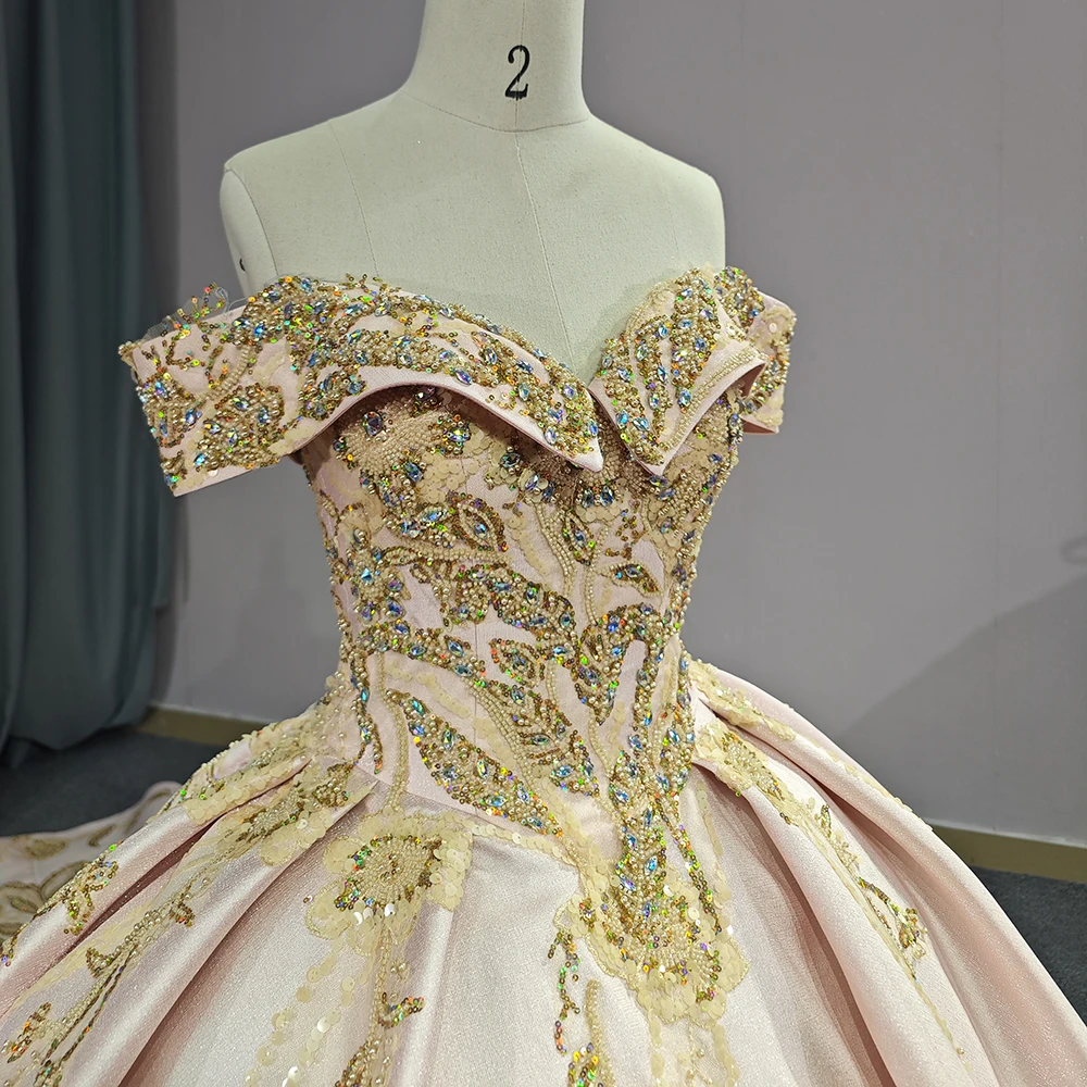 Schulterfreies Abendkleid für Kinder, Perlenkristall, herzförmiger Schönheitswettbewerb, Geburtstagsfotografie, maßgeschneidertes Vestido für 15 Jahre – Detail 8