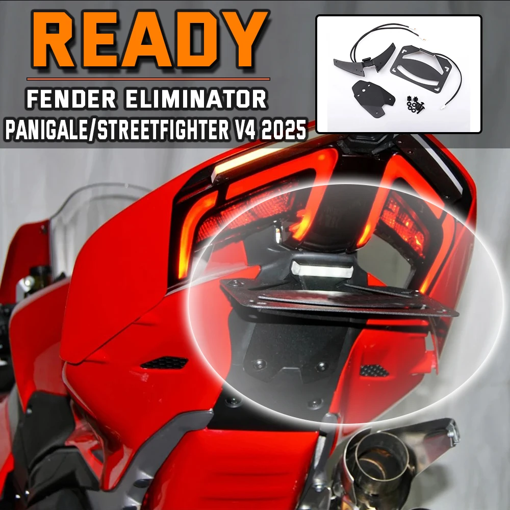 Panigale V4 Tail Tidy For DUCATI Panigale/Streetfighter V4 2025 Tail Eliminator Modified Steel License Plate Accessories