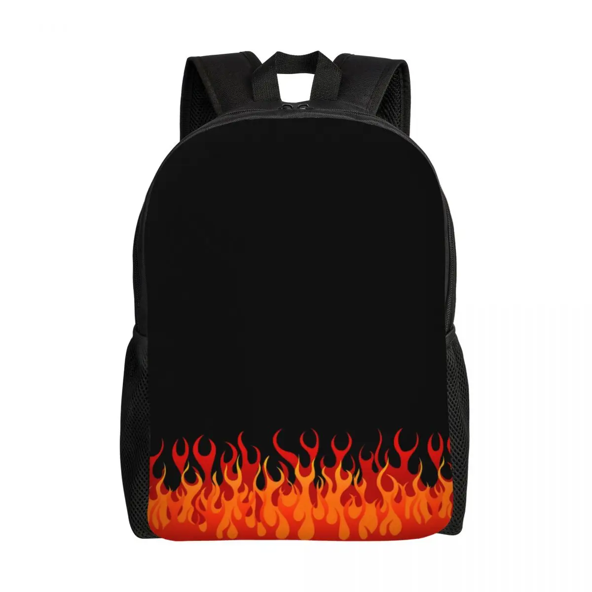 

Custom Hot Fire Red Flames Travel Backpack Men Women School Laptop Bookbag Aesthetic Pop Art College Student Daypack Bags