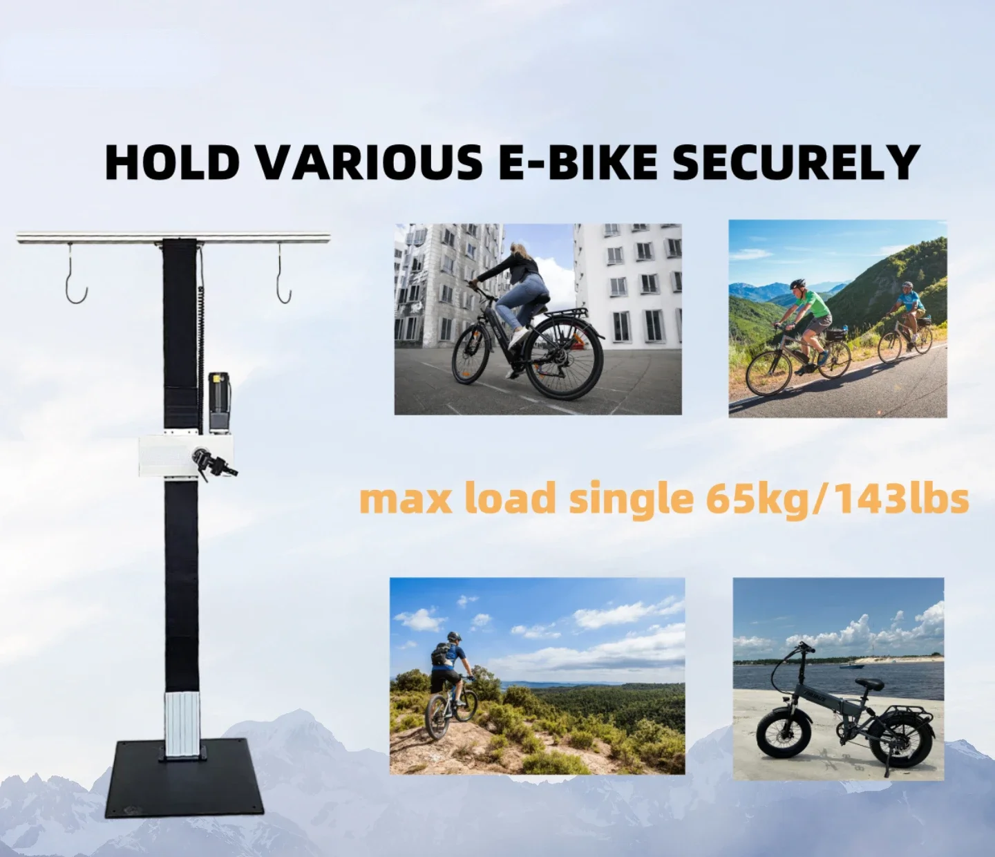 repair stand with a powerful motor electric bike stand suitable for various usage scenarios