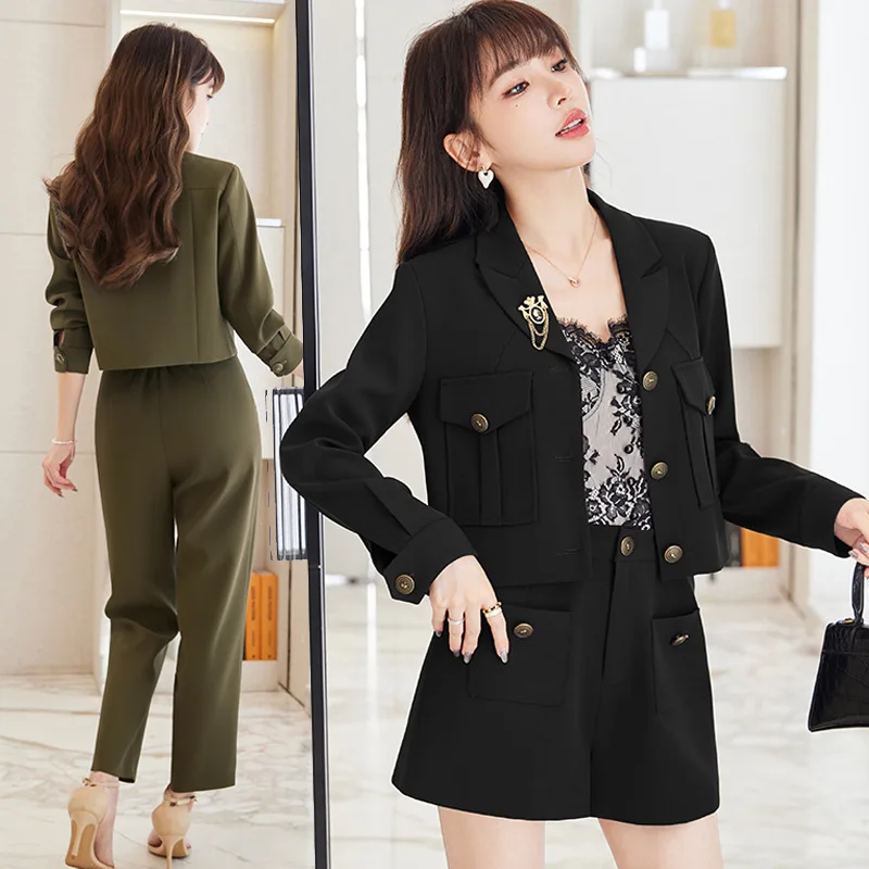 Small Suit Jacket Women's Short Western Style Fashion Business Top High Slimming Fried Street Suit Shorts Suit