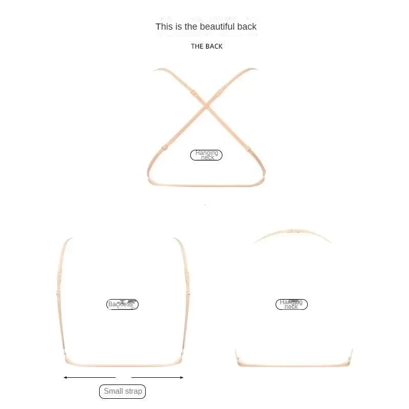 Sexy tenké bezešvé podprsenky pro ženy, spodní prádlo s trojúhelníkovým výstřihem, ženská krása, zadní přední přezka, podprsenka s křížovými ramínky, topy a spodní prádlo nové - náhled 5