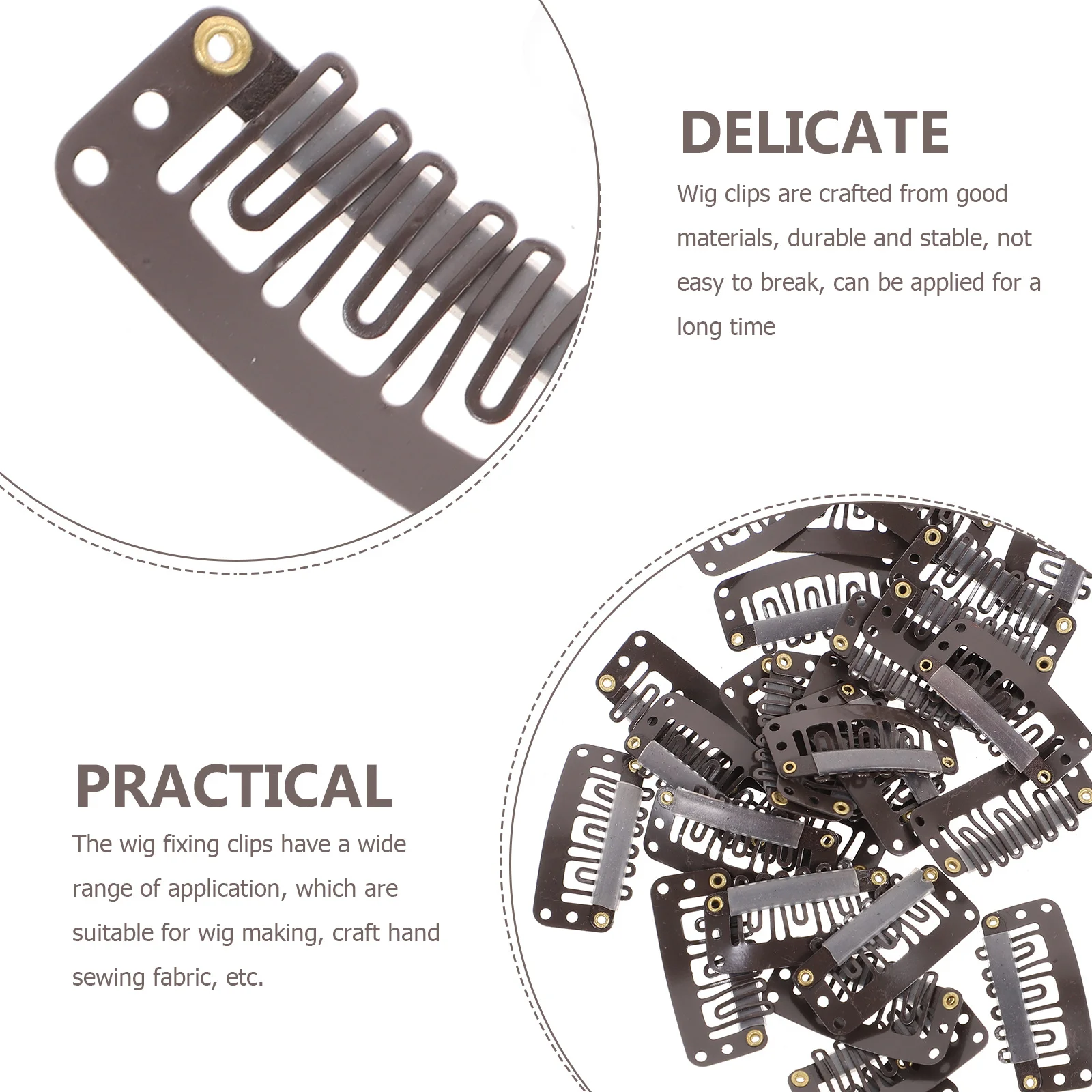 

60Pcs Clip Hair Extension Clips Metal Snap Clips for Holding Hair Extensions Fixing Clip Hairpin