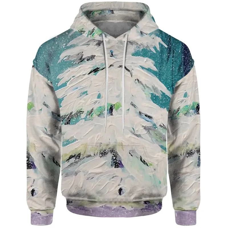 

2025 New Fashionable 3D Printed Christmas Element Printed Men's and Women's Hoodies Loose Long Sleeve Polyester Fiber Sportswear