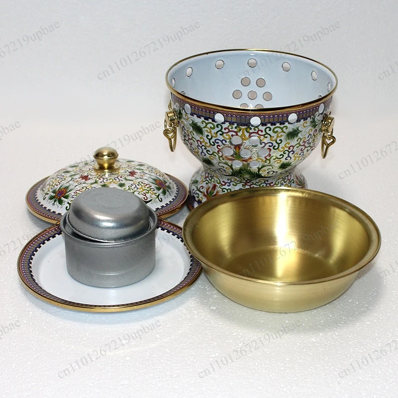 Commercial Handmade Thickened Pure Copper Hot Pot Eco Friendly Individual Separate Oil Single Person Small Chafing Dish