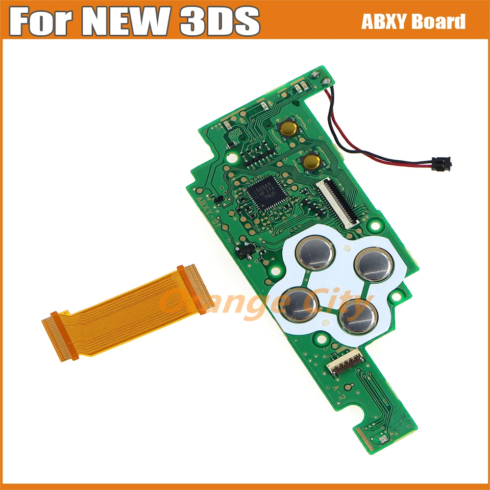 ABXY Keypad PCB Board With Connect Ribbon Cable Flex Cable Replacement for New 3DS Game Console