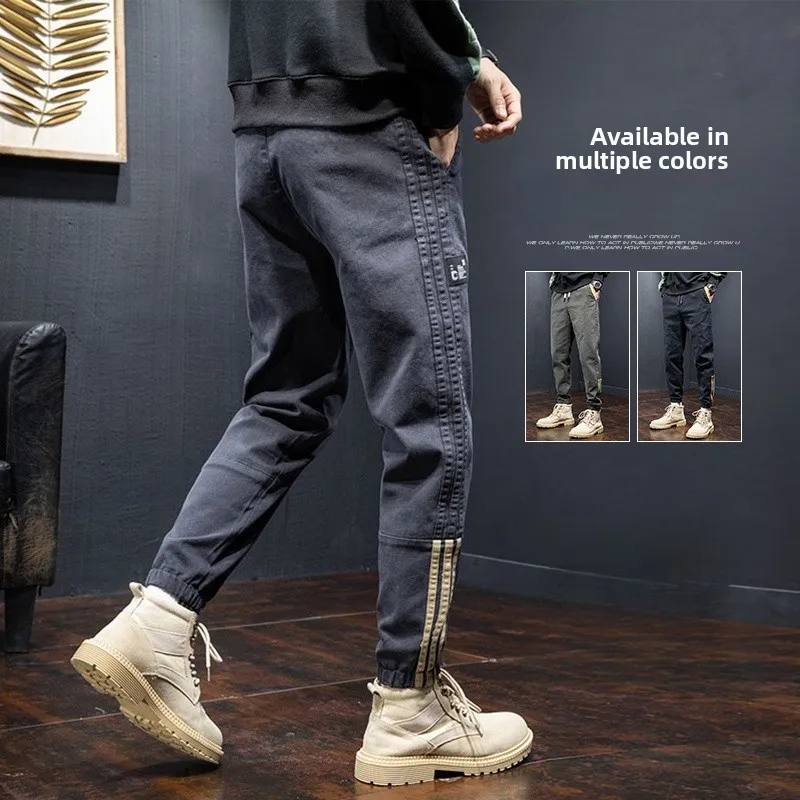 

Ice Silk Busin Men's Casual Pants Elastic Thin Spor Men's Qui Dry Loose Straight Leg Long Pants Youthful Spring Autumn