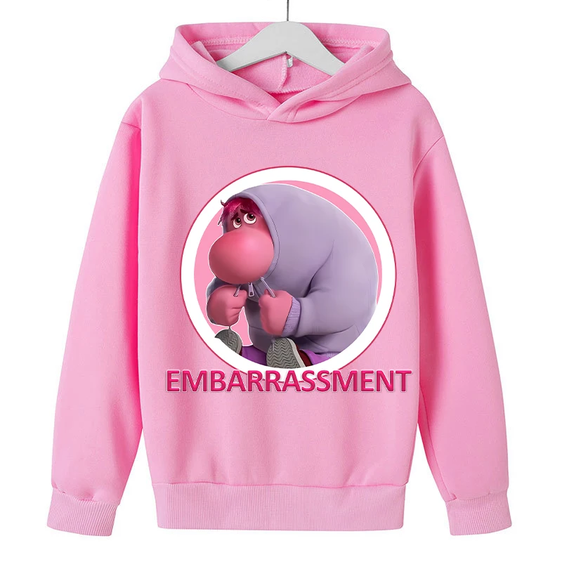 New Inside Out 2 Kids Hoodies Cute Cartoon Printed Children Tops Boys Girls Casual Hooded Sweatshirt 2024 Baby Autumn Clothes