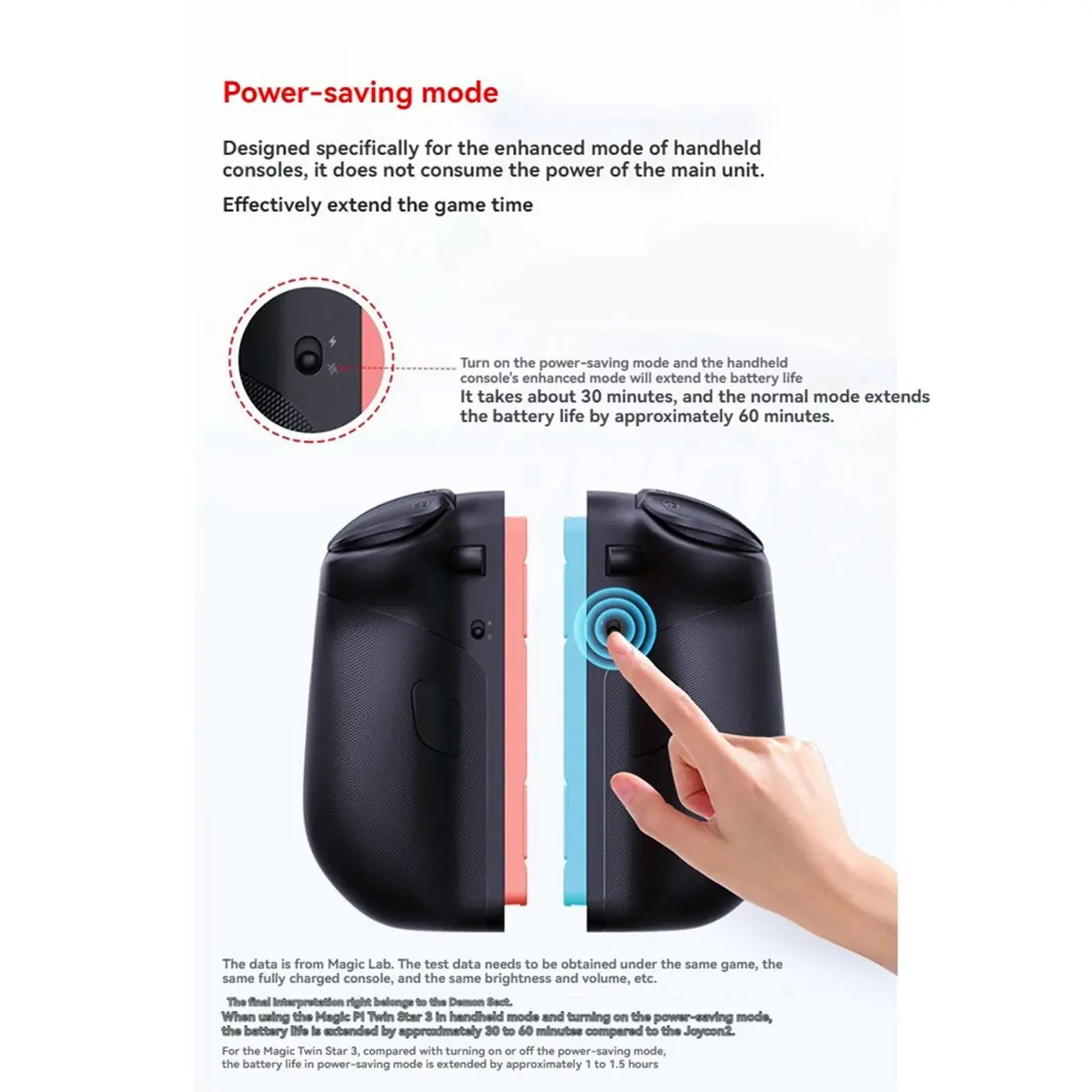 HD Gaming Controller for 2 Console with TMR Hall Effect Sticks Mechanical Buttons HD