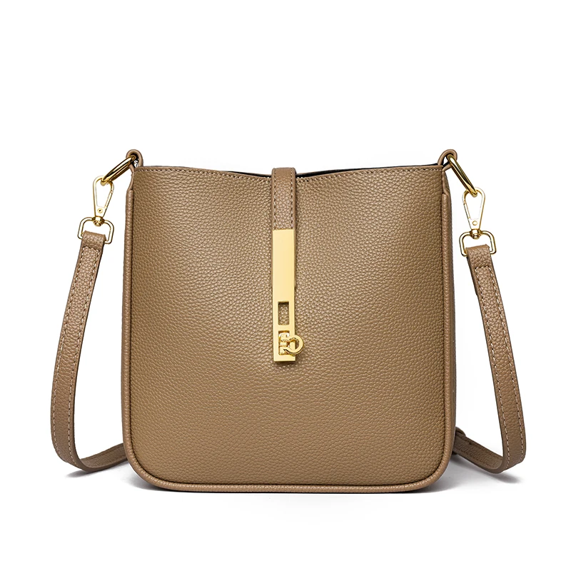

Women's Genuine Leather Tote Bag with Adjustable Shoulder Strap Luxury Daily Commute Female Shoulder Bag for Women
