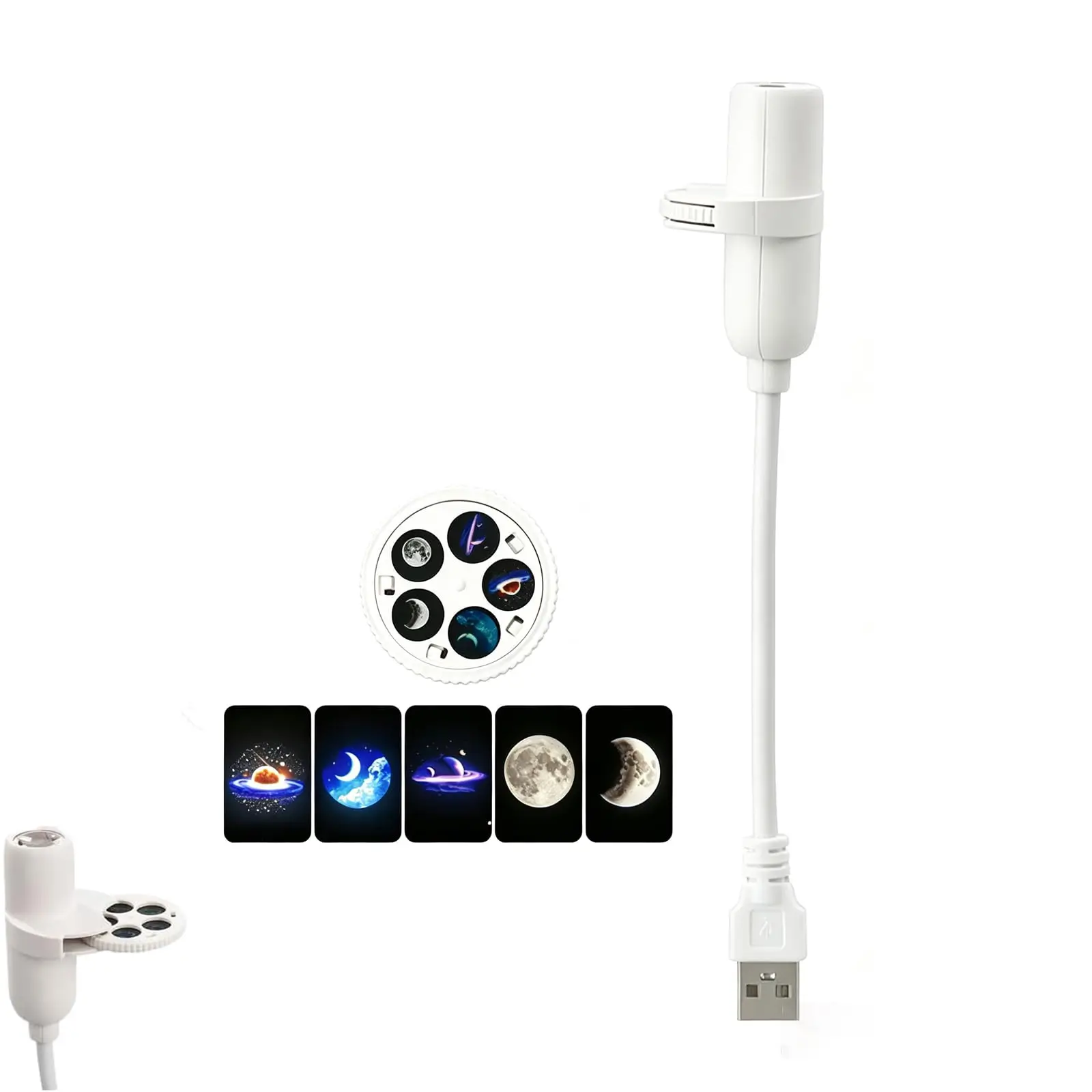 Mini USB Galaxy Sterrenprojectorlamp 360 °   Verstelbaar nachtlampje, sfeerverlichting voor de slaapkamer, romantisch nachtelijk gebruik voor verjaardagsfeestjes
