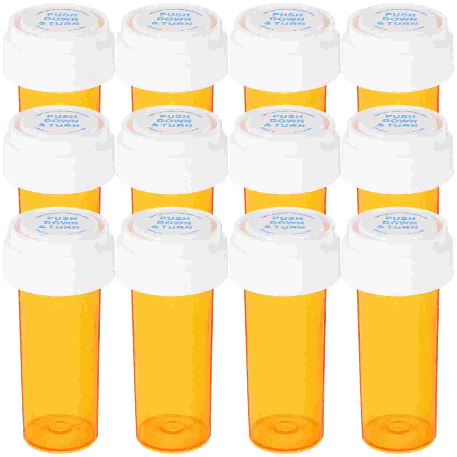 

12 Pcs Canning Supplies Transparent Travel Pill Convenient Bottle Carrier Portable Medicine Holder Yellow Organizer