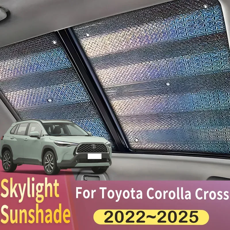 

Солнцезащитный козырек на крыше подходит для Toyota Corolla Cross XG10 2022 2023 2024, панорамная крыша автомобиля, 2X теплозащитный козырек, солнцезащитный козырек на окно, защита от УФ-лучей