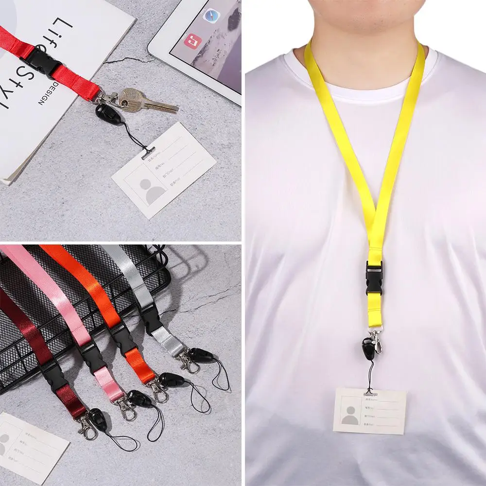Pure Color ID Card Rope Fashion Mobile Phone Straps Neck Strap Keys Gym Holder Mobile Phone Lanyard