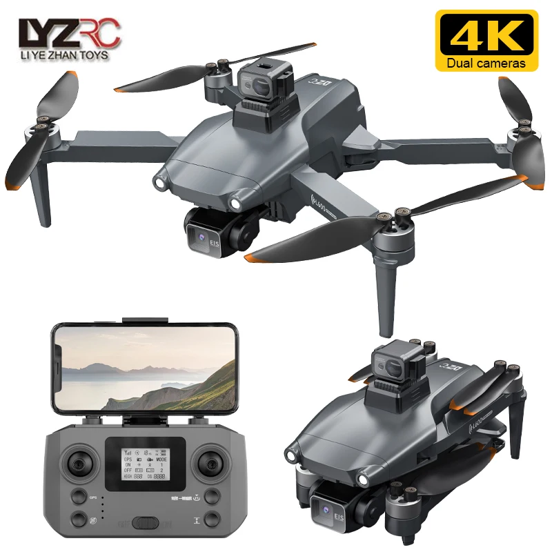

L600 PRO MAX GPS Drone Professional 4K 3-Axis PTZ HD Dual Camera Obstacle Avoidance Brushless Motor 5G WIFI RC Quadcopter Toys