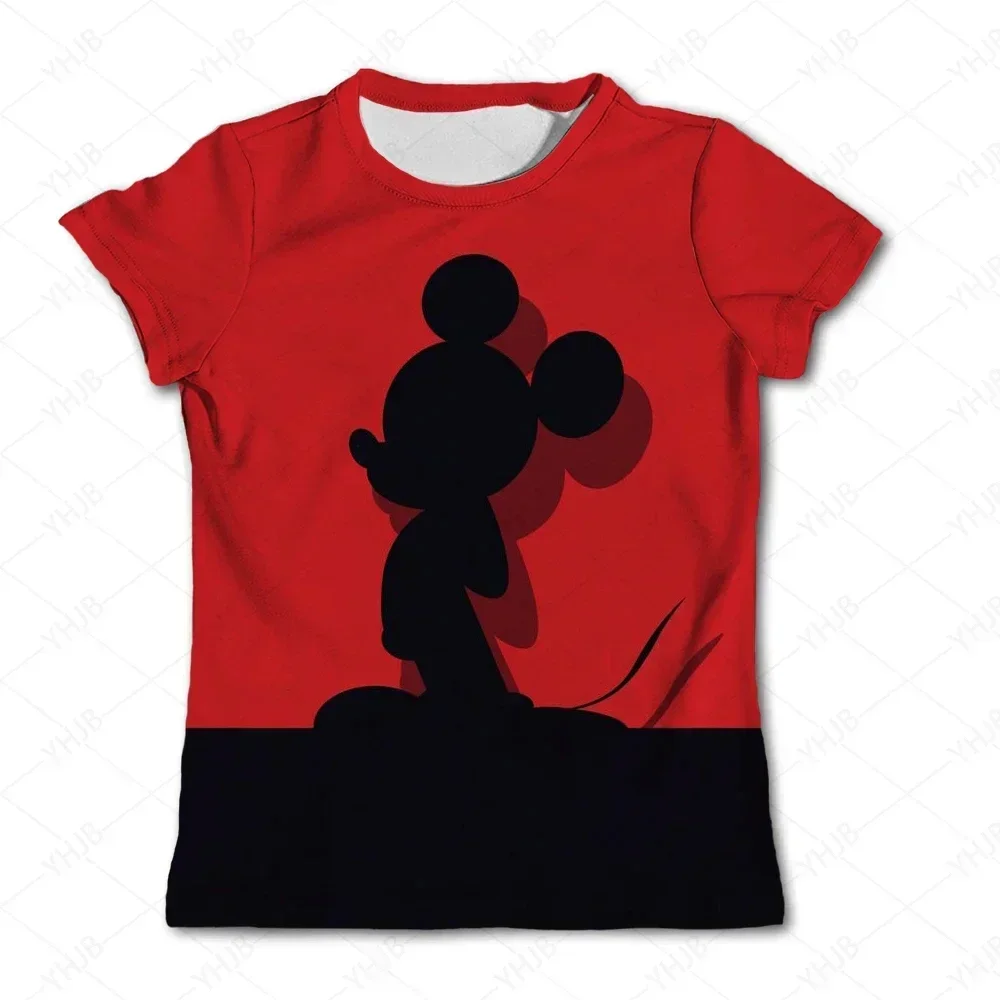 Mickey Mouse T Shirt Boys Print Children Boys Harajuku Mickey T Shirt Summer Kids Short Sleeve Girls Tshirt Cartoon Baby T-shirt