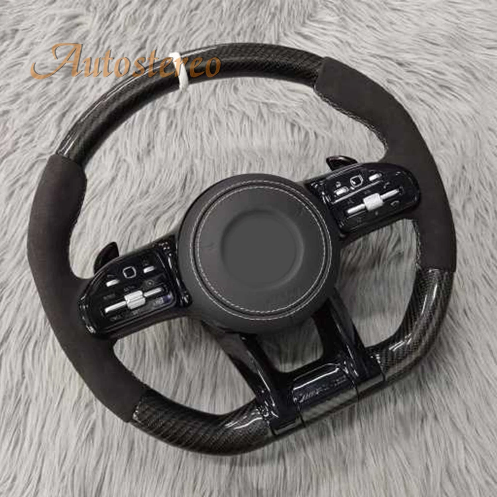 New Style Car Steering Wheel For Mercedes Benz E/S/G W213 W214 W465 Class Carbon Fiber Control Coupe Version Suitable Leather