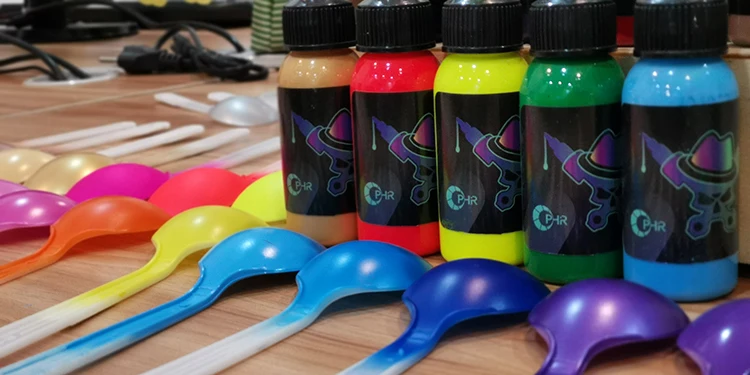 OPHIR Airbrush Acrylic Paint for Nail Art DIY Model Shoes Leather Water Based Airbrush Paint 48 Colors for Choose  TA005