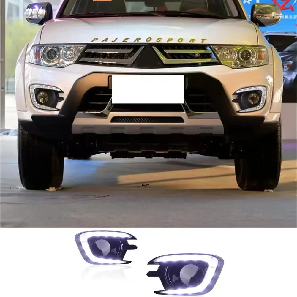 

Автомобильные аксессуары, крышка передней противотуманной фары для Mitsubishi Montero Sport DRL 2013 2014 2015, Pajero Sport, дневные ходовые огни
