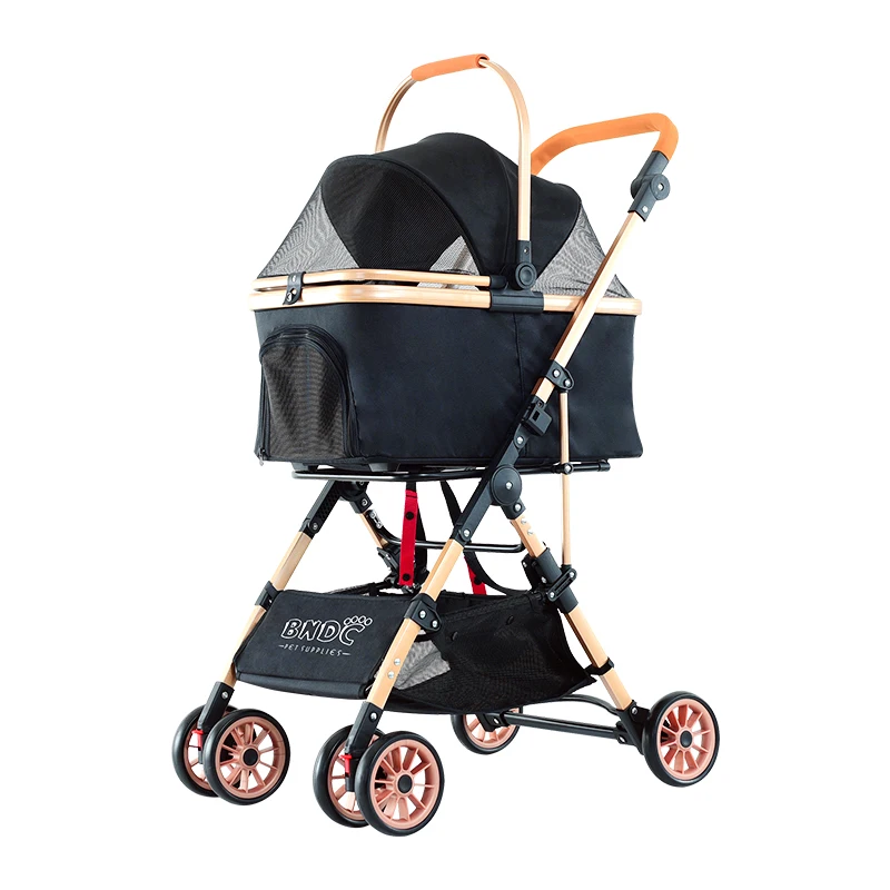 

customized wholesale foldable luxury small pet sport stroller travel 4 wheel dog strollers