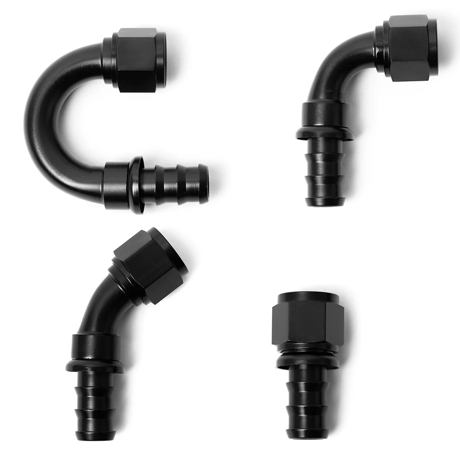 AN4/AN6/AN8/AN10/AN12 Straight 45 90 180 for Fuel Gas Line Adapter Reusable Connection Adapter