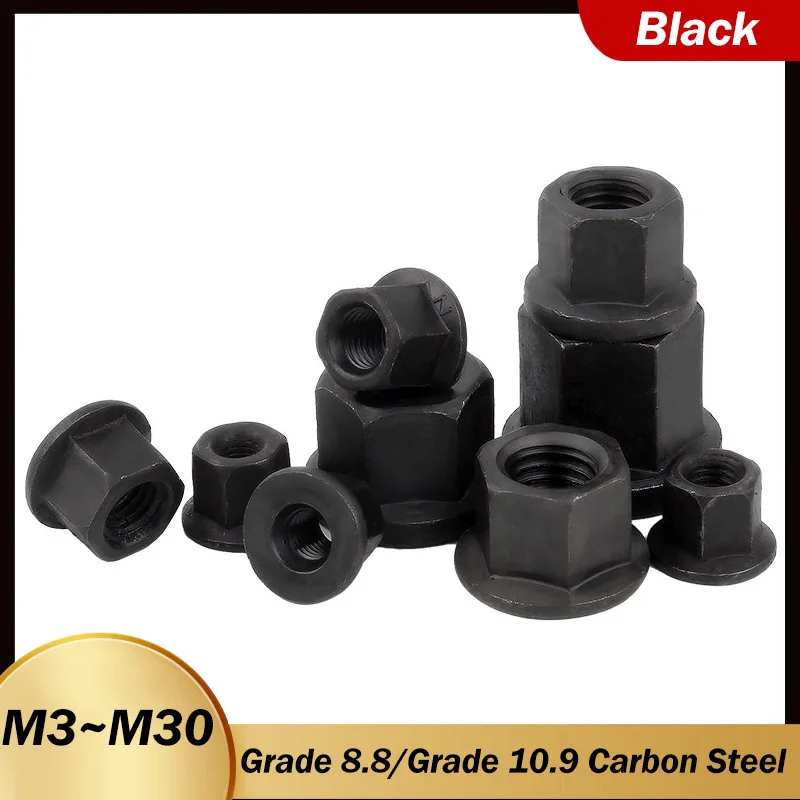 M8 M10 M12 M14 M16 M18~M30 Grade 8.8/Grade 10.9 Flange Face Gasket Nut Hexagon Enlarged High Pressure Plate Nut Thickened Nut