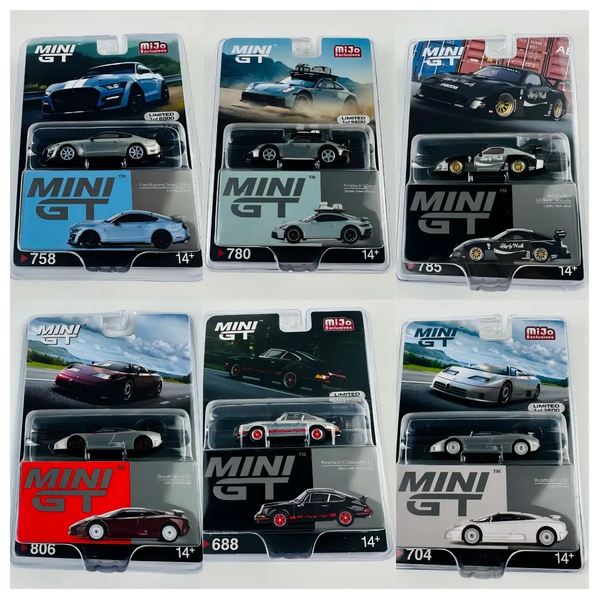 TSM miniGt 1/64 Nissan R34 R35 911 M4 Ford Defender 90 Bugatti Lincoln Urus M3 Chase Varnish Special Die-cast Alloy Car Model