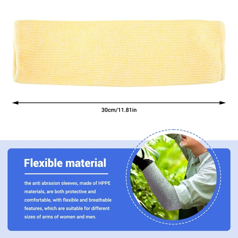 4 Pair Cut And Burn Resistant Sleeves Arm Protection Sleeves Forearm Protectors For Thin Skin And Bruising 30Cm