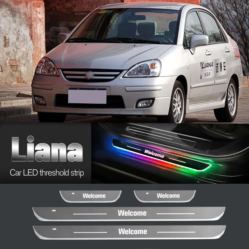 

Car Door Sill Light For Suzuki Liana 2001-2007 2002 2004 2005 2006 Customized Logo LED Welcome Threshold Pedal Lamp Accessories