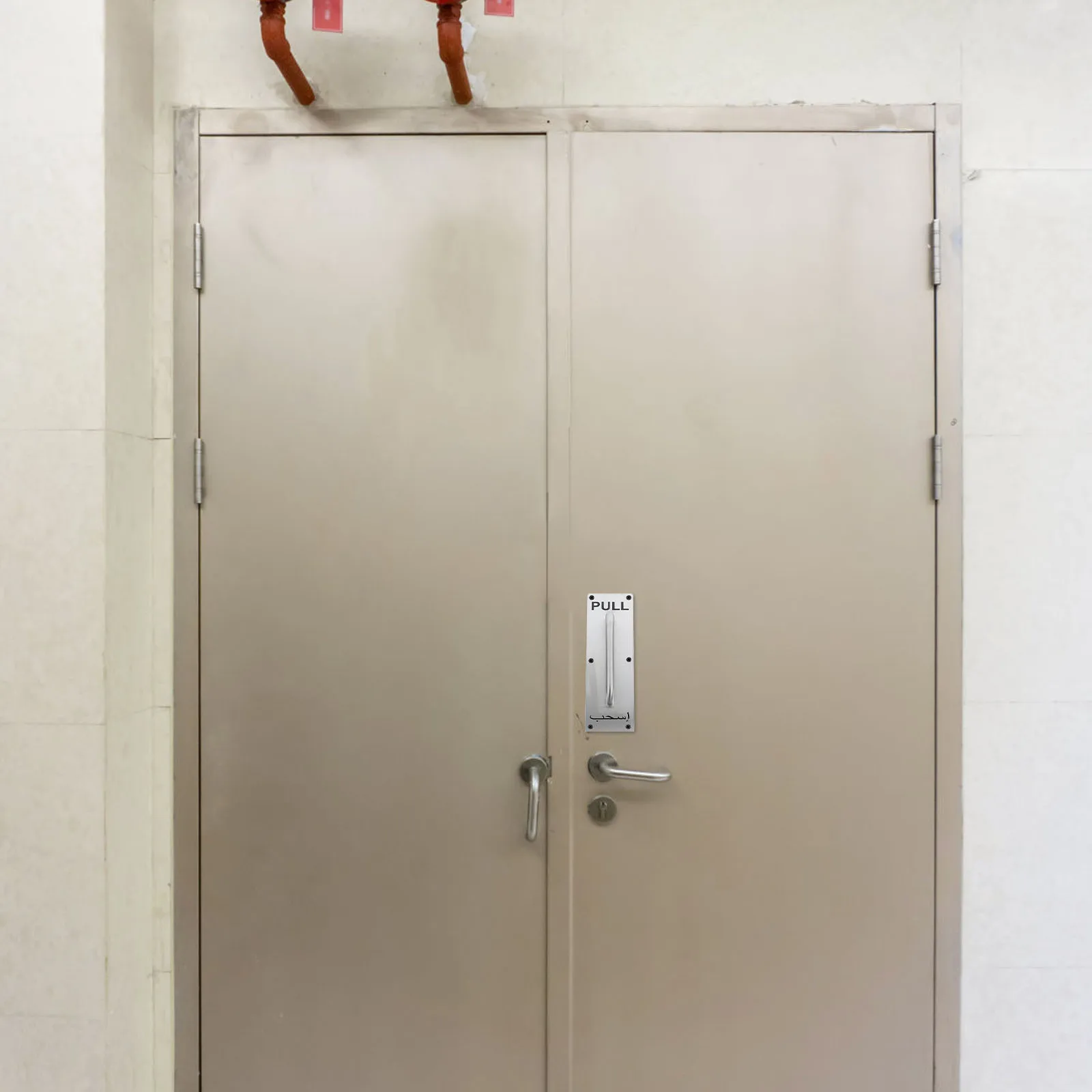 

2Pcs Stainless Steel Door Pull Push Plate Handle Heavy Duty Barn Fire Door Commercial Shed Handle Barn Pull Stainless